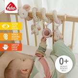 Activiteitenspiraal 35cm Roze/Beige met Rammelaar, Pieper & Glow-in-the-dark - 32% Korting!
