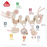 Activiteitenspiraal 35cm Roze/Beige met Rammelaar, Pieper & Glow-in-the-dark - 32% Korting!