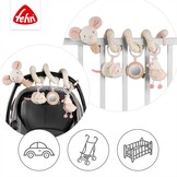 Activiteitenspiraal 35cm Roze/Beige met Rammelaar, Pieper & Glow-in-the-dark - 32% Korting!