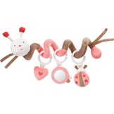 Activiteitenspiraal 35cm Roze/Beige met Rammelaar, Pieper & Glow-in-the-dark - 32% Korting!