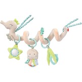 Activiteitenspiraal 35cm Roze/Beige met Rammelaar, Pieper & Glow-in-the-dark - 32% Korting!