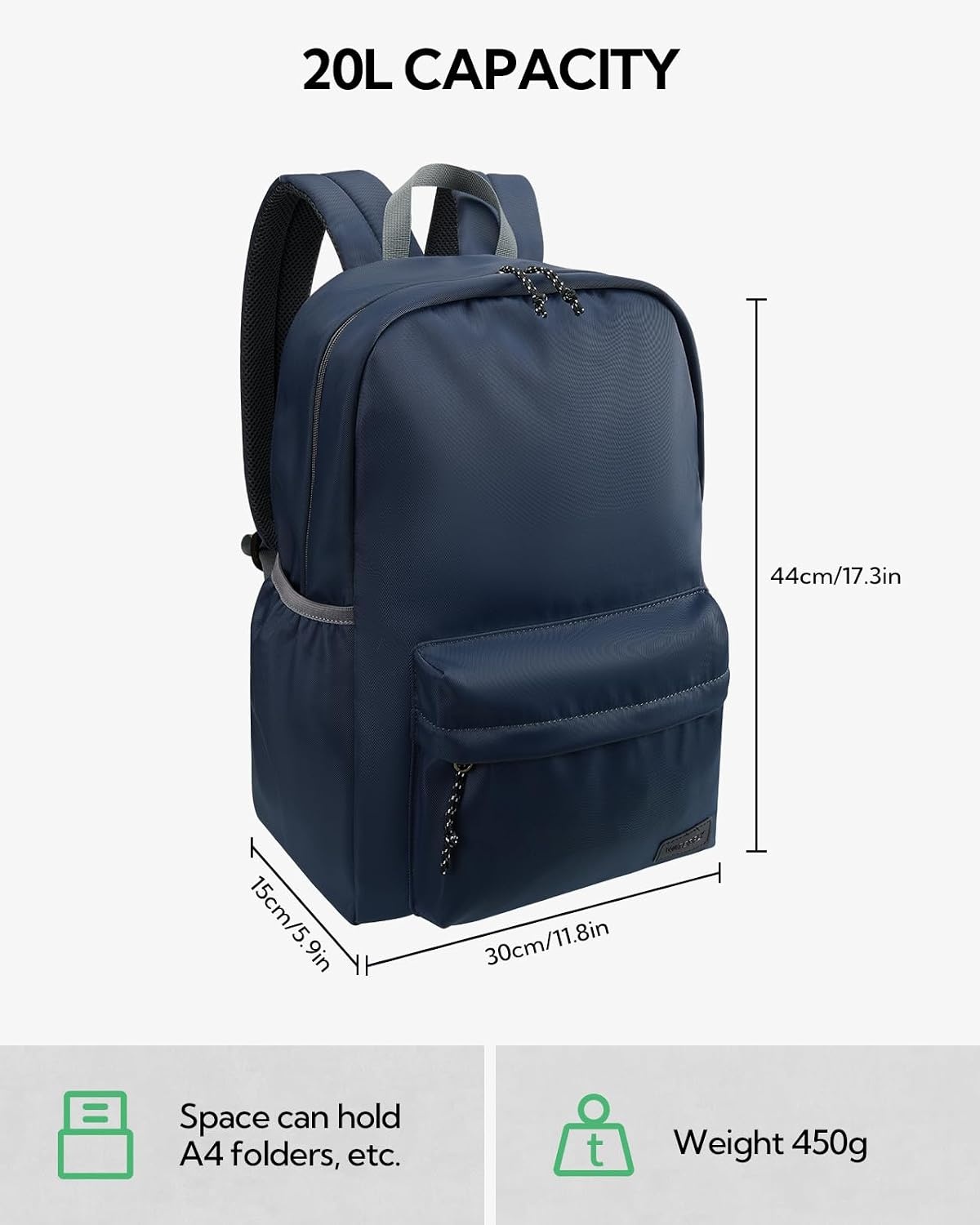 Lichtgewicht Dagrugzak 20L met Laptopvak - Ideaal voor School & Reizen