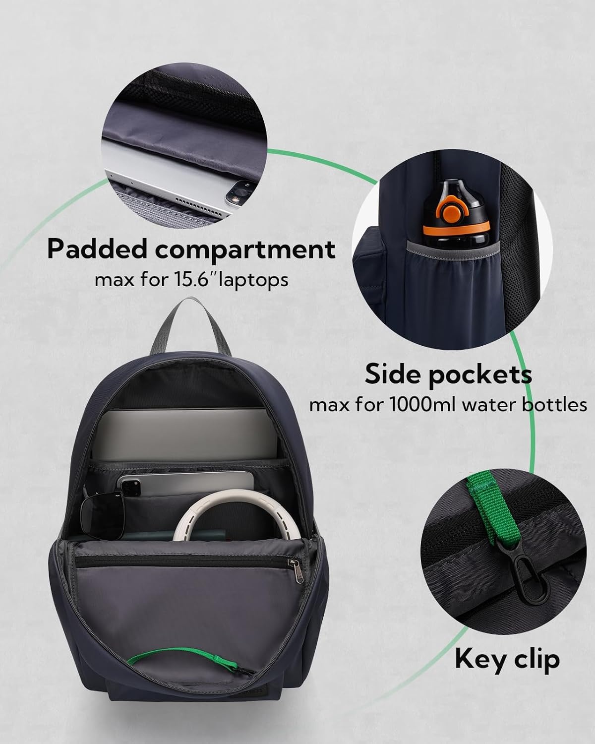 Lichtgewicht Dagrugzak 20L met Laptopvak - Ideaal voor School & Reizen