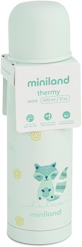 Thermosfles 500 ml Mint - 24u Warm/Koud - RVS - 57% Korting