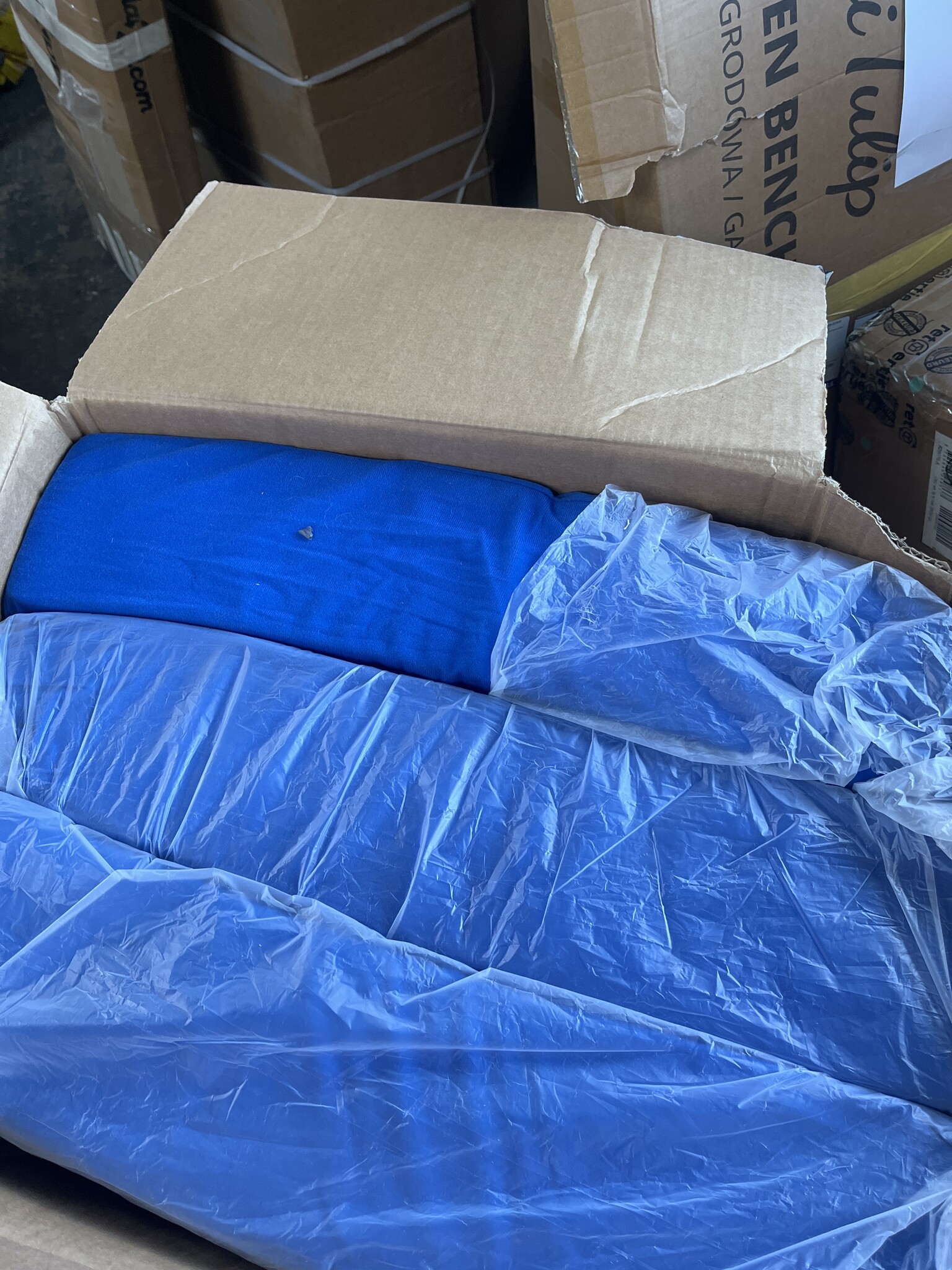 Opvouwbaar Logeermatras Navy Blue - 195x80x15cm - 49% Korting