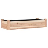 Verhoogde Houten Plantenbak 120x45x25 cm met Voering - 53% Korting