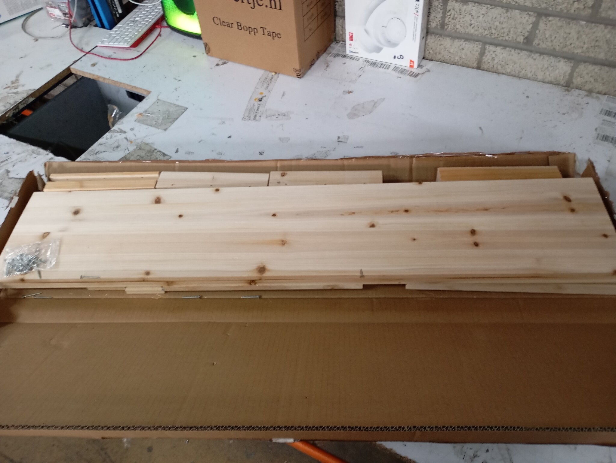 Verhoogde Houten Plantenbak 120x45x25 cm met Voering - 53% Korting
