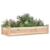 Verhoogde Houten Plantenbak 120x45x25 cm met Voering - 53% Korting