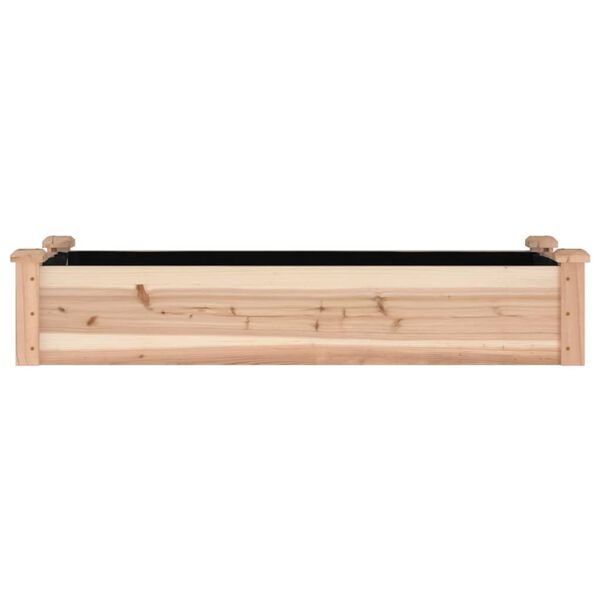 Verhoogde Houten Plantenbak 120x45x25 cm met Voering - 53% Korting