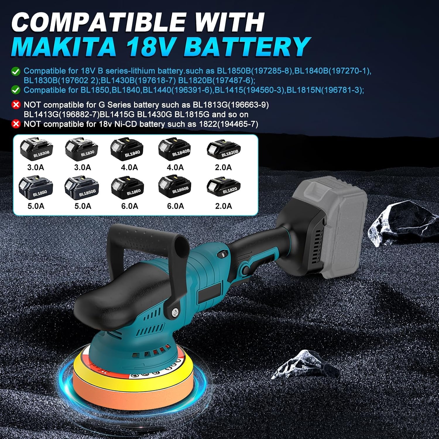 Draadloze Polijstmachine | 150mm | Makita 18V | 29% Korting
