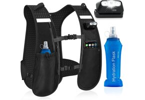 Reflecterend Hardloopvest met LED: Hydratatie & Veiligheid (46% Korting)