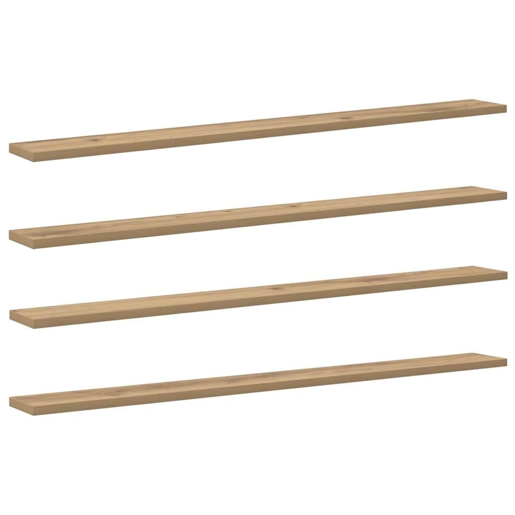 vidaXL Boekenplank Bord Bruin Bewerkt Hout 100x10cm - 32% Korting