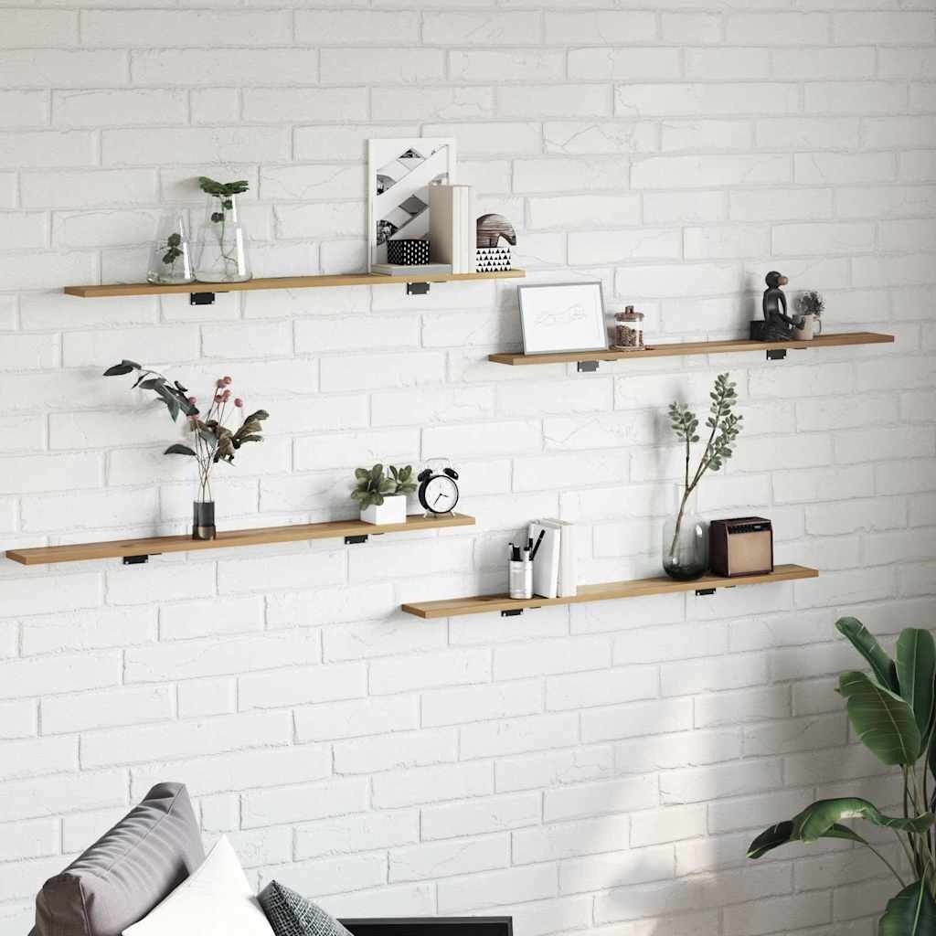 vidaXL Boekenplank Bord Bruin Bewerkt Hout 100x10cm - 32% Korting