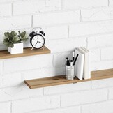 vidaXL Boekenplank Bord Bruin Bewerkt Hout 100x10cm - 32% Korting