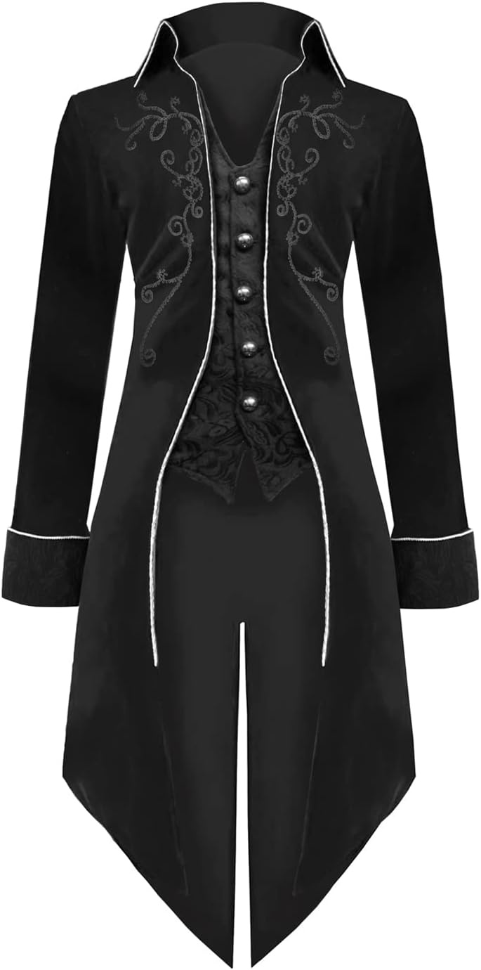 Middeleeuwse Steampunk Jas Rood Heren - 3XL - 29% Korting