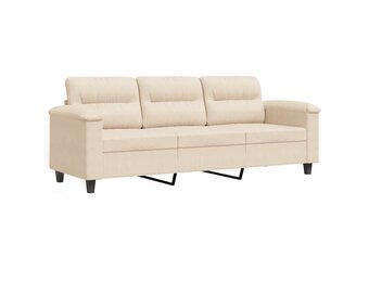 VidaXL 3-Zitsbank Microvezel Beige 180 cm - 35% Korting