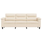 VidaXL 3-Zitsbank Microvezel Beige 180 cm - 35% Korting