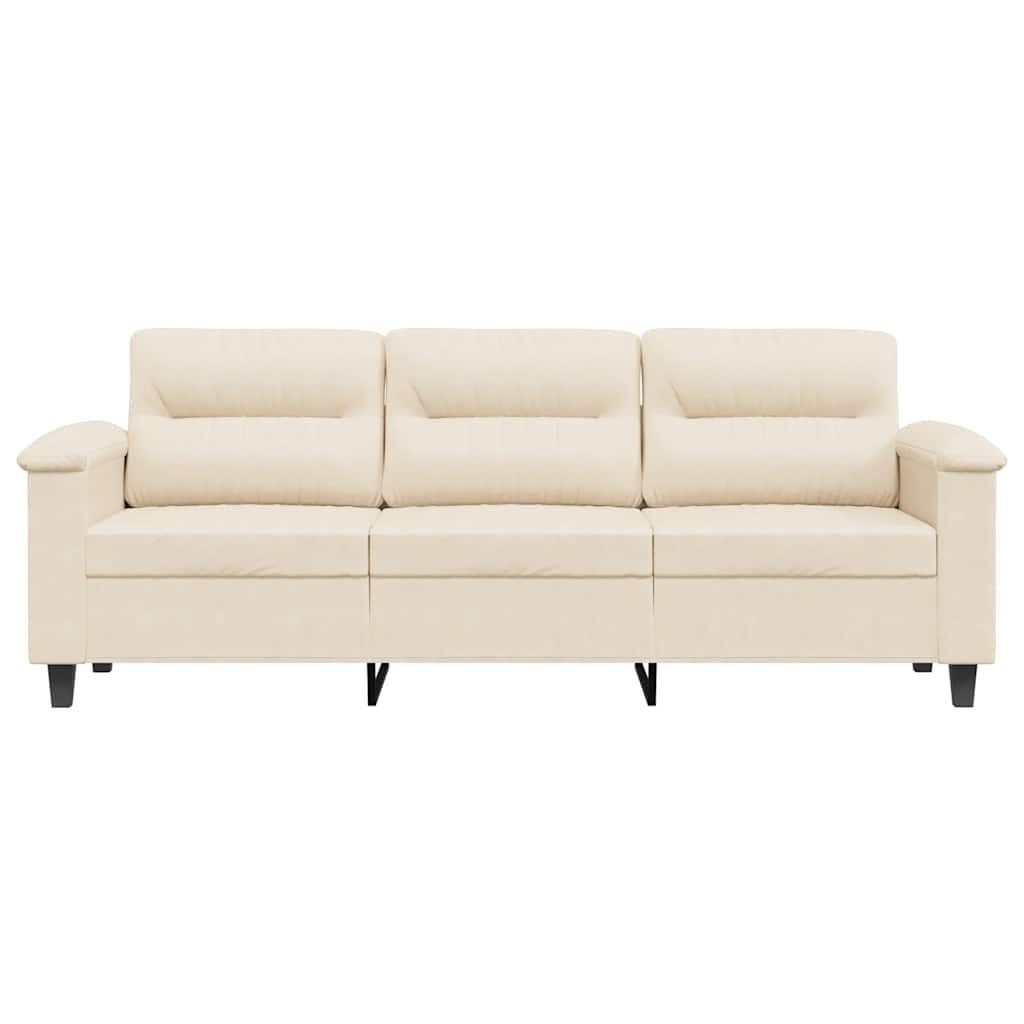 VidaXL 3-Zitsbank Microvezel Beige 180 cm - 35% Korting