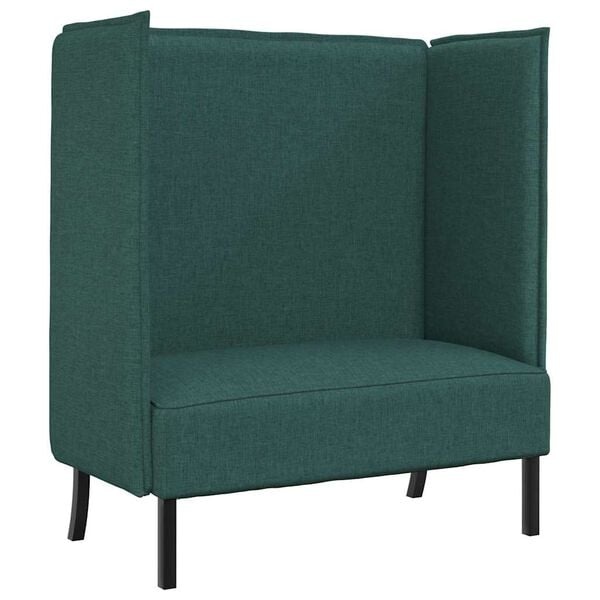 Donkergroene Hoge Rug Bank - Stof, 109x56x121cm | 54% Korting!