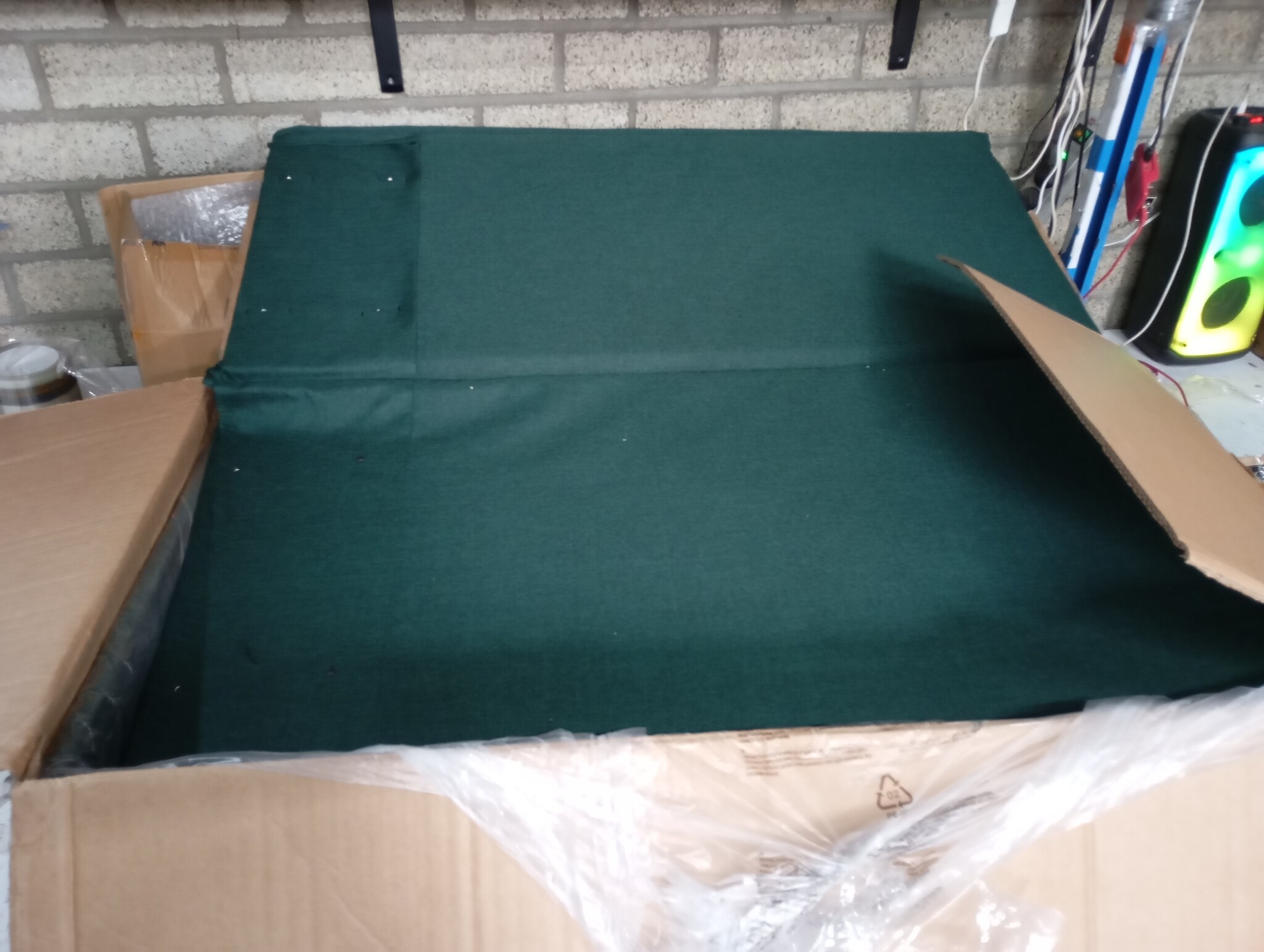 Donkergroene Hoge Rug Bank - Stof, 109x56x121cm | 54% Korting!
