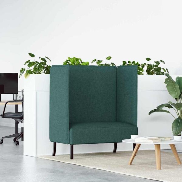 Donkergroene Hoge Rug Bank - Stof, 109x56x121cm | 54% Korting!