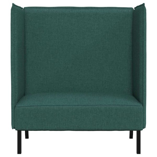 Donkergroene Hoge Rug Bank - Stof, 109x56x121cm | 54% Korting!
