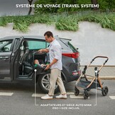 3-in-1 Kinderwagen met I-Size Autostoeltje | Reiswieg & Wandelwagenzitje | Omkeerbaar | Compact Inklapbaar | Pasgeborene tot 4 jaar | Beige