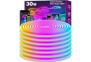30m Neon LED Strip - IP65 Waterdicht - App/Muziek Bed Fijn voor Binnen