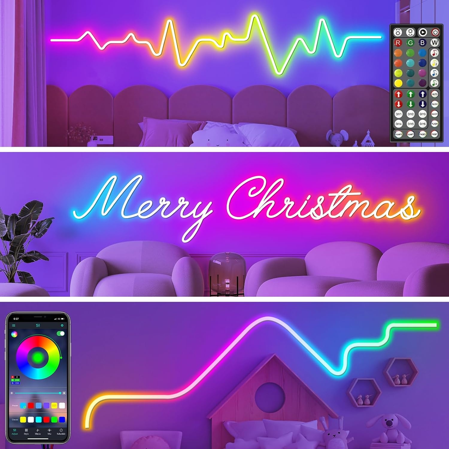Neon LED Strip 30m RGB - Waterdicht met App Bediening - 29% Korting