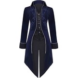 Heren Steampunk Mantel - Cosplay/Halloween - Rood, 3XL - 34% Korting!