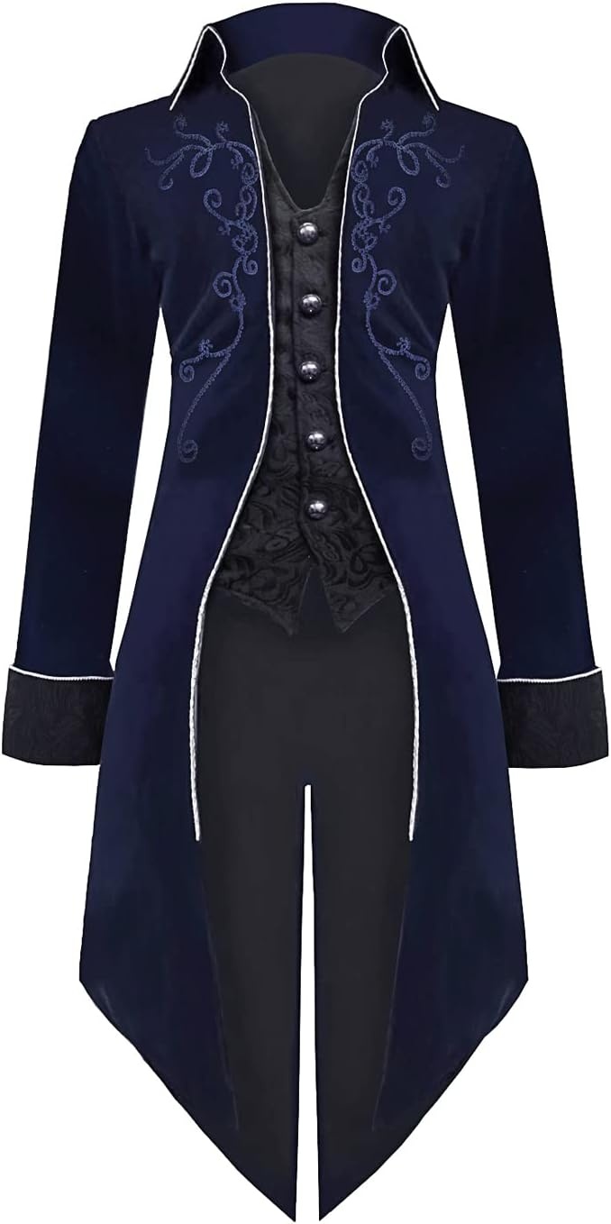 Heren Steampunk Mantel - Cosplay/Halloween - Rood, 3XL - 34% Korting!