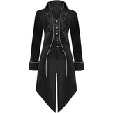 Middeleeuwse Steampunk Jas Heren Rood 3XL - 29% Korting