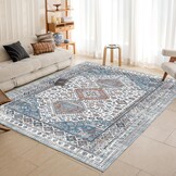 Donkerblauw Vloerkleed 200x290cm - Wasbaar & Antislip