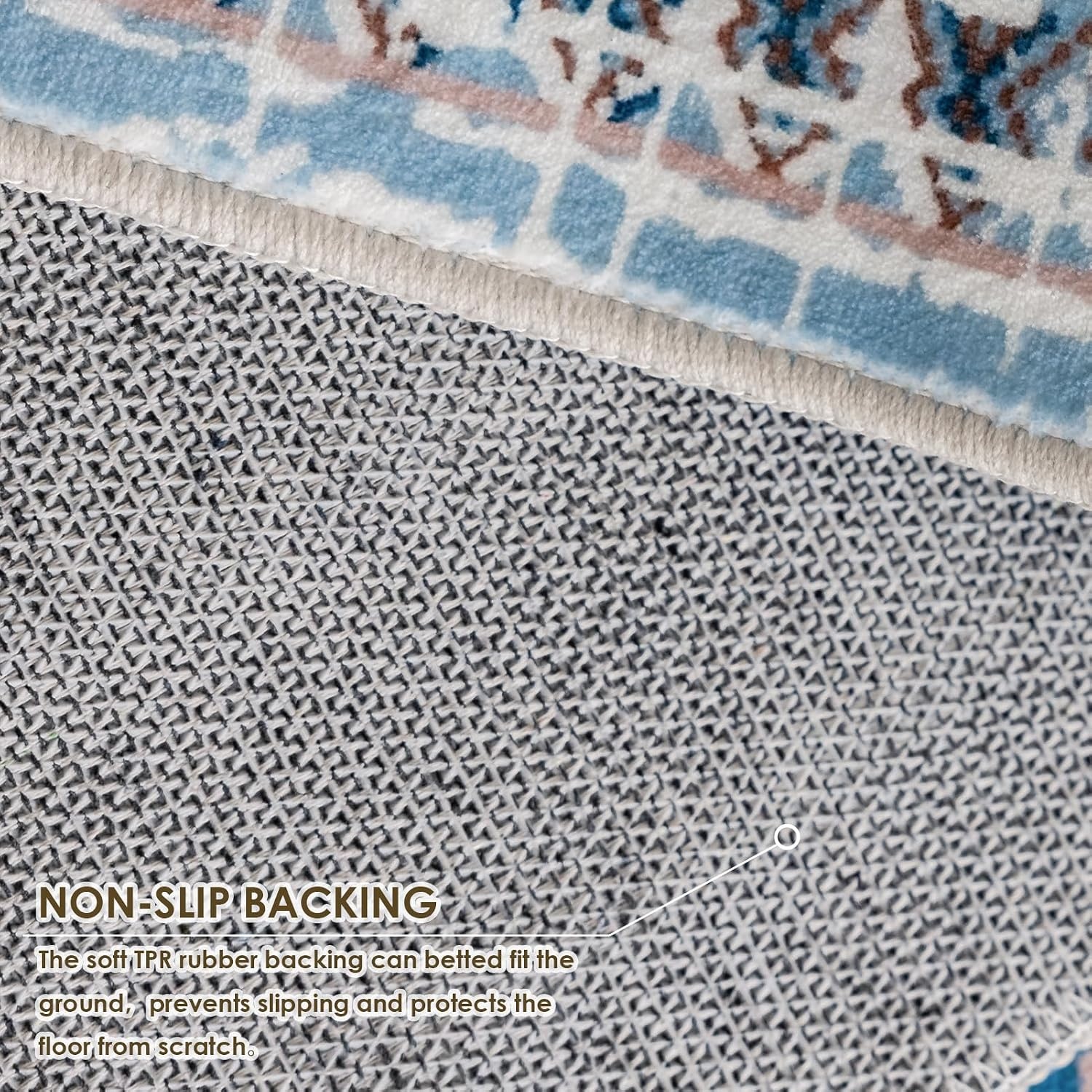 Donkerblauw Vloerkleed 200x290cm - Wasbaar & Antislip