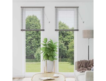 Zilver Aluminium Raamblind met Gordijnen - 32% Korting