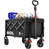 Opvouwbare Bolderkar Zwart 80L - 29% Korting