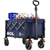 Opvouwbare Bolderkar Zwart 80L - 29% Korting