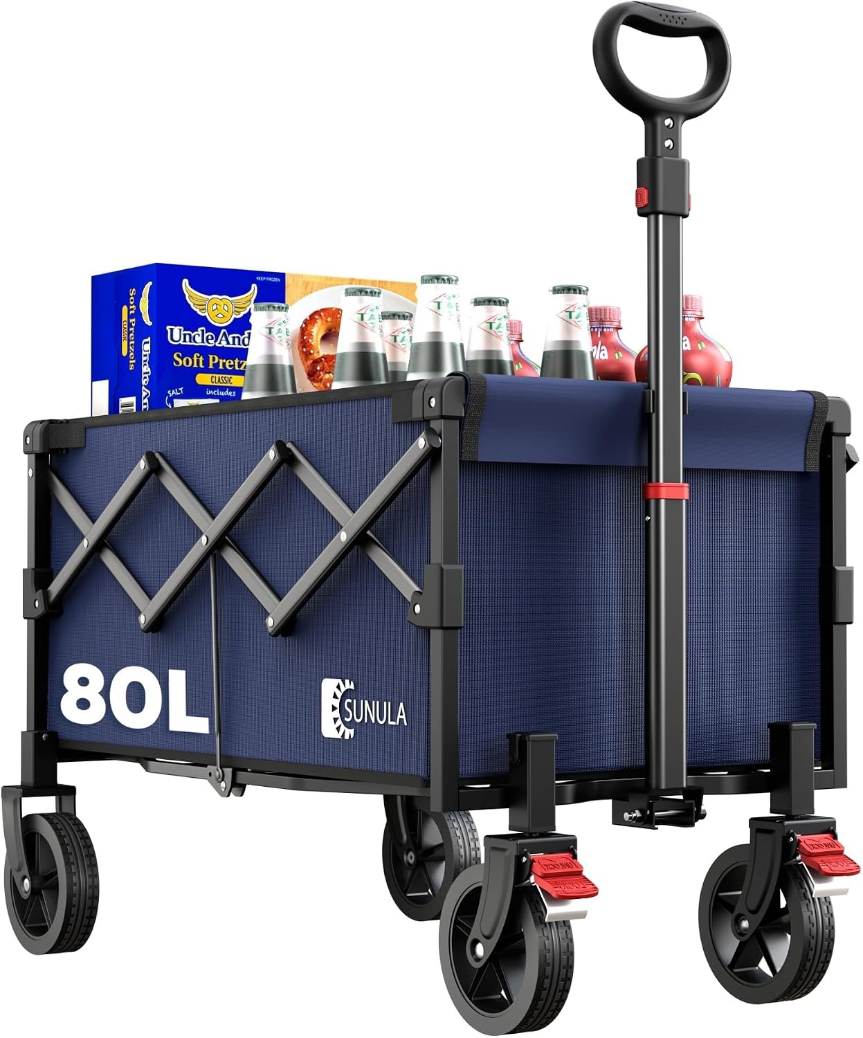 Opvouwbare Bolderkar Zwart 80L - 29% Korting