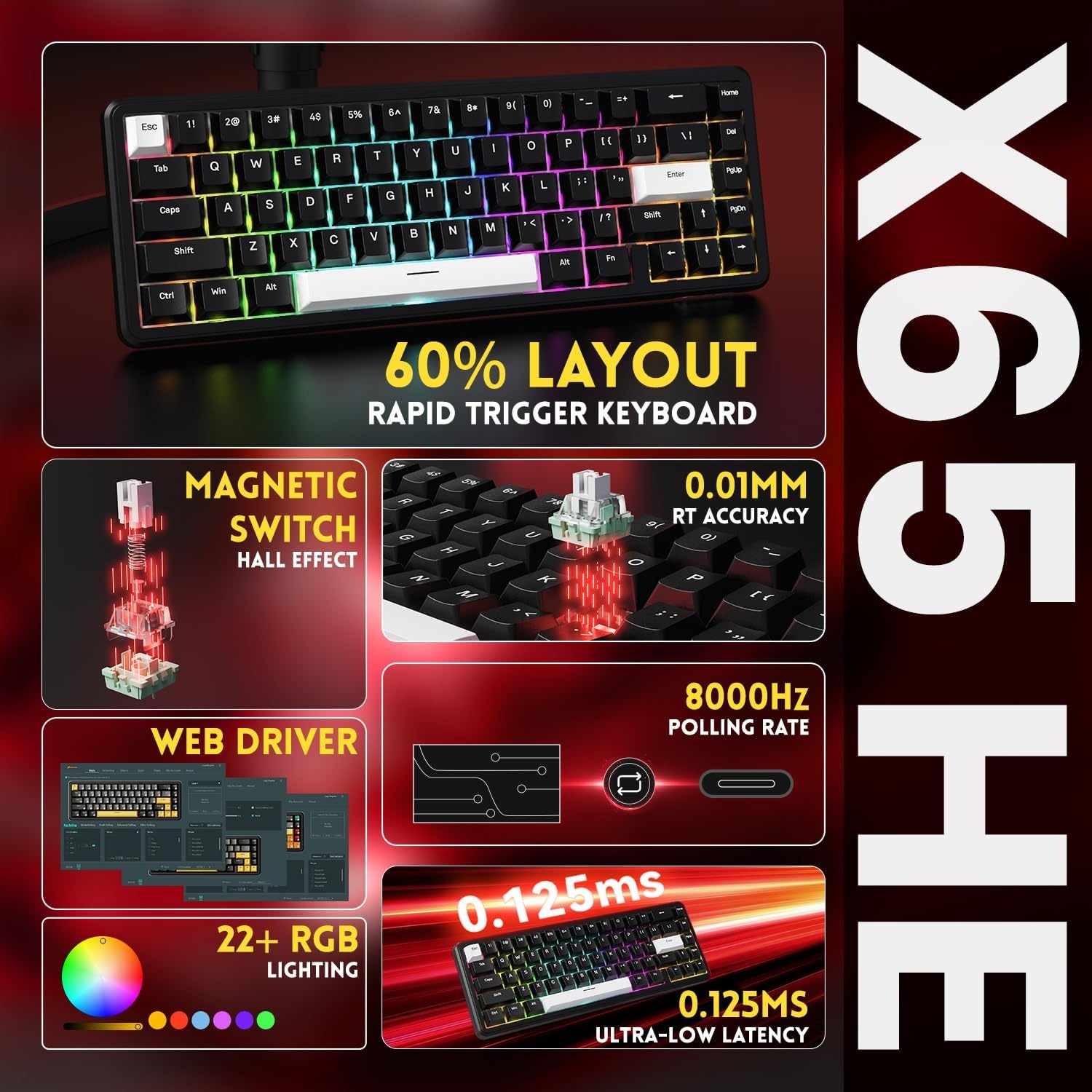Gamingtoetsenbord ATTACK SHARK X65 HE - 29% Korting!