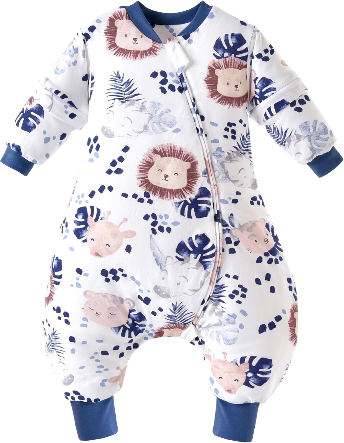 Baby Winterslaapzak Zebra-Leeuw Print - Afneembare Mouwen - 2.5 TOG - Maat 80 - 58% Korting