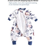 Baby Winterslaapzak Zebra-Leeuw Print - Afneembare Mouwen - 2.5 TOG - Maat 80 - 58% Korting