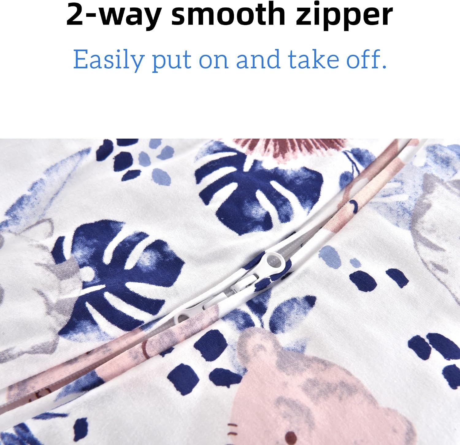 Baby Winterslaapzak Zebra-Leeuw Print - Afneembare Mouwen - 2.5 TOG - Maat 80 - 58% Korting