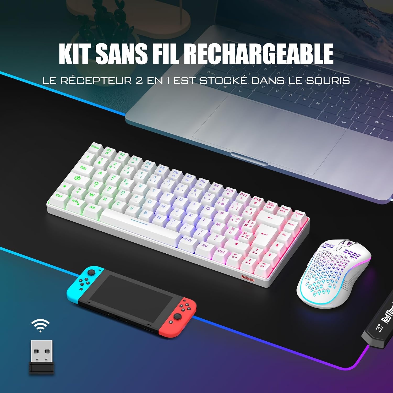 Draadloos AZERTY Gaming Toetsenbord & Muis Combo - 29% Korting
