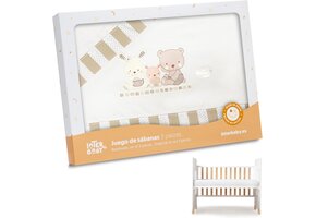 Babybeddengoedset Beige Katoen Hart 60x120 cm 3-delig - 46% Korting!