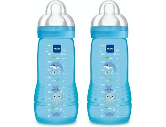 MAM Easy Active Babyfles 330 ml Blauw (2 stuks) - 34% Korting
