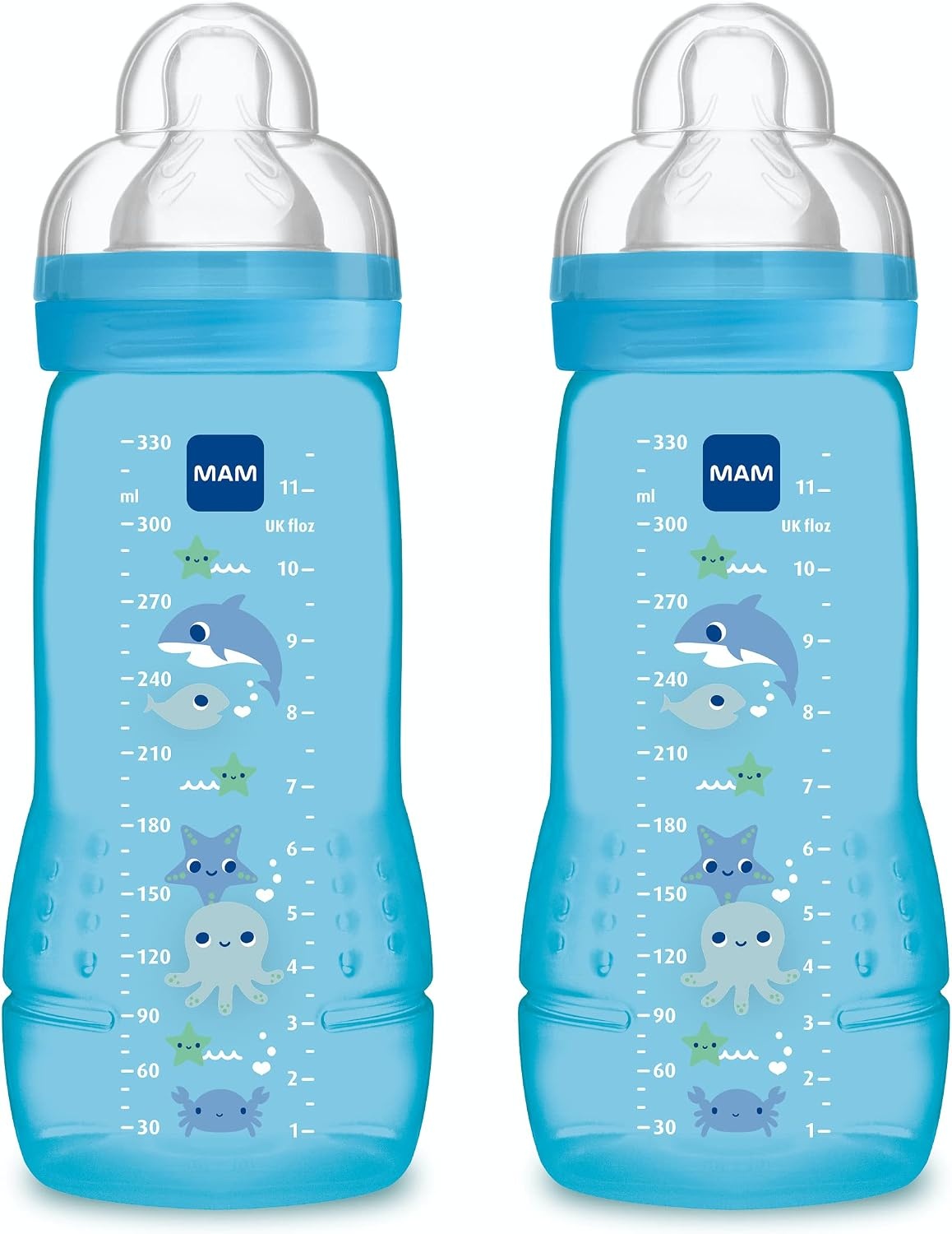 MAM Easy Active Babyfles 330 ml Blauw (2 stuks) - 34% Korting