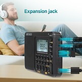 Draagbare Wereldbandradio V115: AM/FM/SW, MP3 & Recorder (Zwart) - 28% Korting