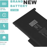 Accu F3YGT voor Dell Latitude 7000-serie - 7.6V 60Wh