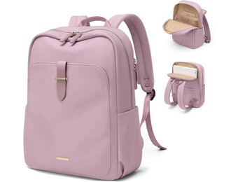 Ruime Laptop Rugzak 15.6" Waterafstotend - Roze Violet (33% Korting)