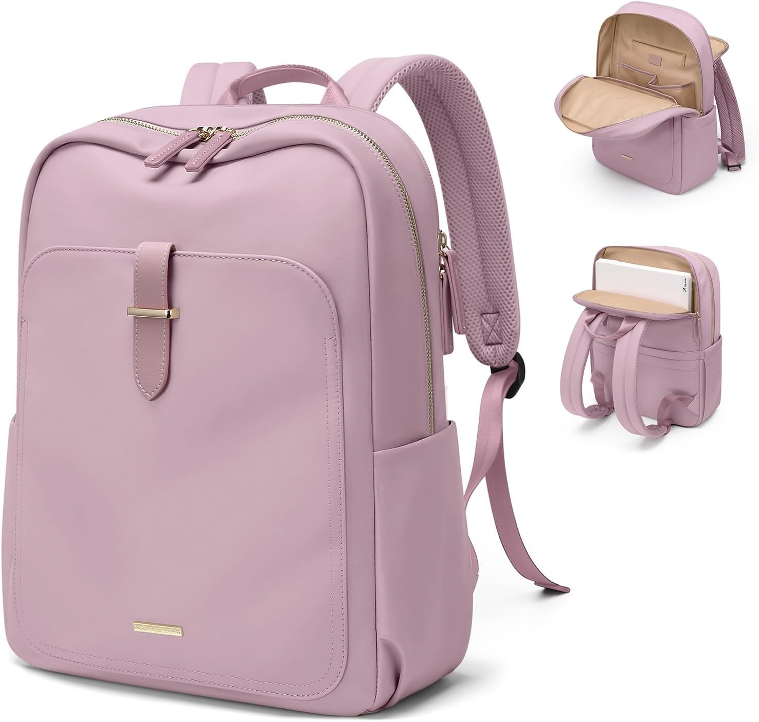 Ruime Laptop Rugzak 15.6" Waterafstotend - Roze Violet (33% Korting)